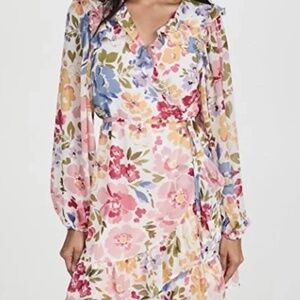 En Saison Constantia Mini Wrap Floral Ruffle Dress - XS